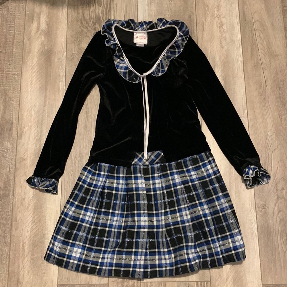 Dollie & Me Blue/Black/White Dress